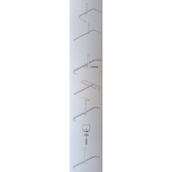 Držiak závesnej tyče sprchového závesu Olsen Spa