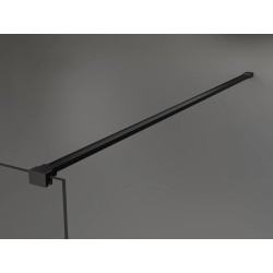 Walk-in bezdverový a bezbariérový sprchový kút ALGORA BLACK