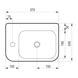 Umývadlo PICCOLO MINI 37,5 × 24,5 × 13,5 cm