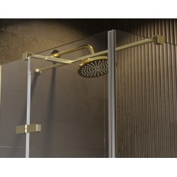 Obdelníkový celoskleněný pantový sprchový kout PIXA GOLD
