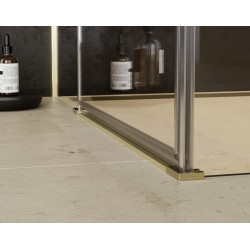 Obdĺžnikový celosklenený pántový sprchový kút PIXA Black