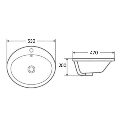 Umývadlo STAMPO - na dosku aj zápustné