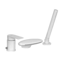 Tříotvorová vanová baterie s vodopádem ARNO 07UF37 - bílá