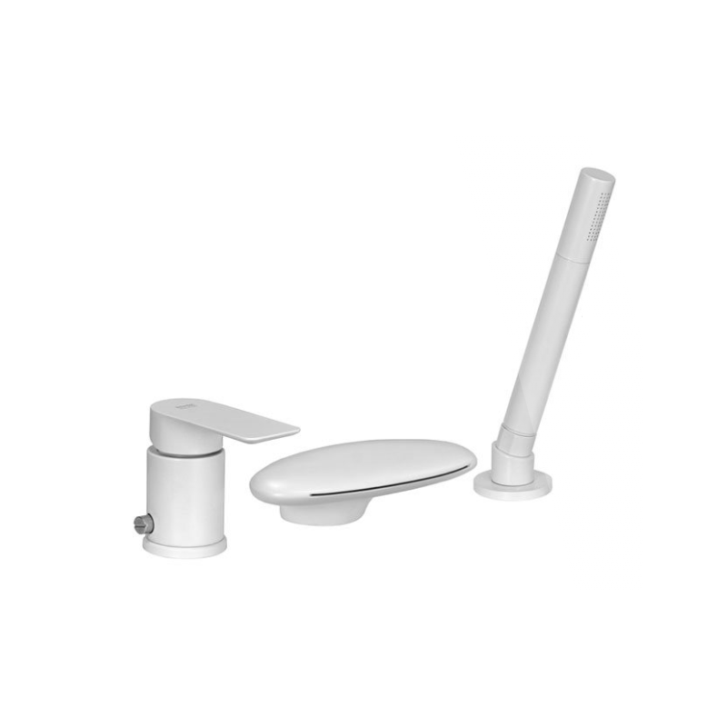 Trojotvorová vaňová batéria s vodopádom ARNO 07UF37 - biela