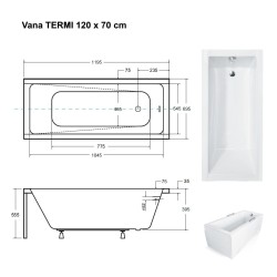 Obdĺžniková vaňa Olsen Spa TERMI