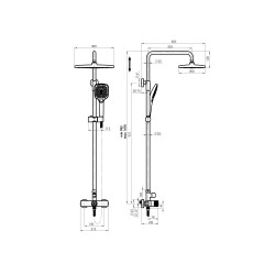 Sprchový set SET VENETO+EASY PUSH-15, chrom