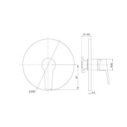 Podomítková baterie KUBO-1F-UNO + Podomítkový montážní box
