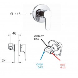 Podomítková baterie PIRA 30