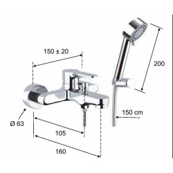 Vanová baterie PIRA 02 s příslušenstvím