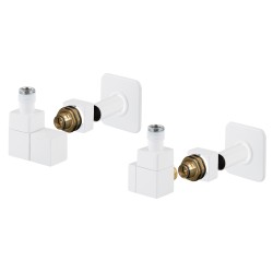 Připojovací ventil EDGE-SET, rohový hranatý ventil (Z2) kompletní sada pro radiátory