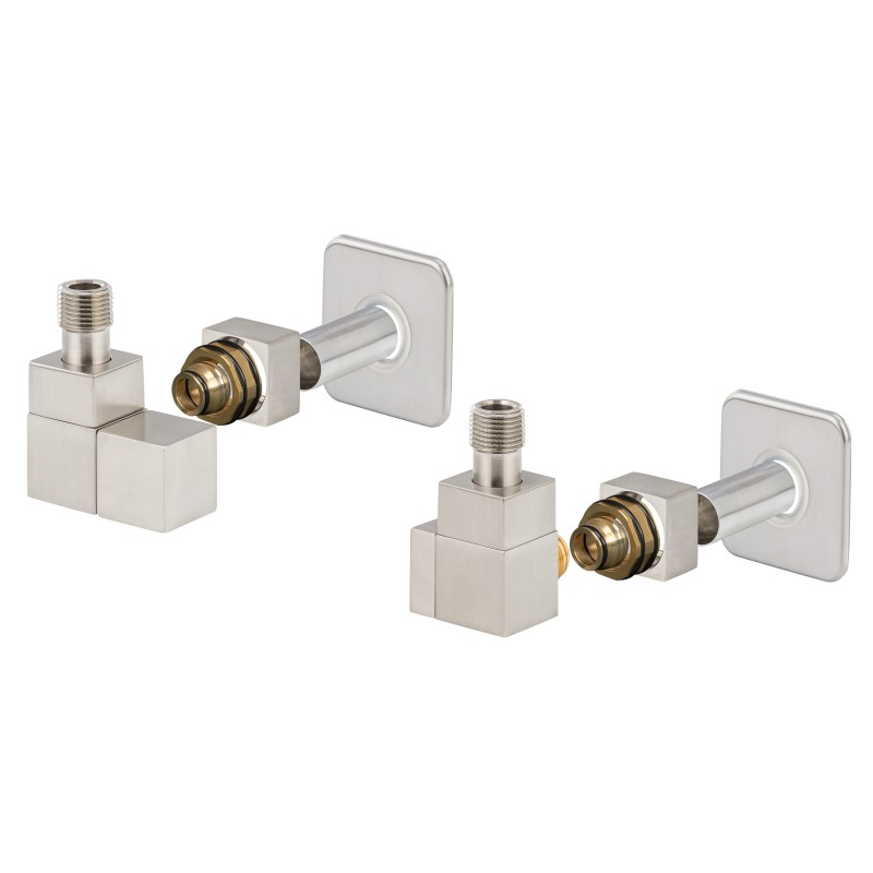 Připojovací ventil EDGE-SET, rohový hranatý ventil (Z2) kompletní sada pro radiátory