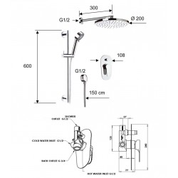Podomítková sprchová baterie FONTI 09S01