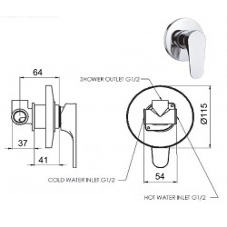 Podomítková sprchová baterie FONTI 30