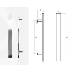 Vanové madlo QUADRO