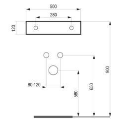 Umývadlo PIENO - nástenné aj na dosku