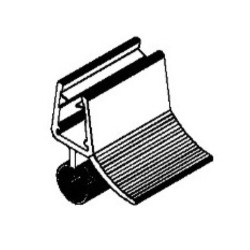 Spodný silikónový tesniaci profil "s balónikom", na sklo 6-8mm, dĺžka 1 bm