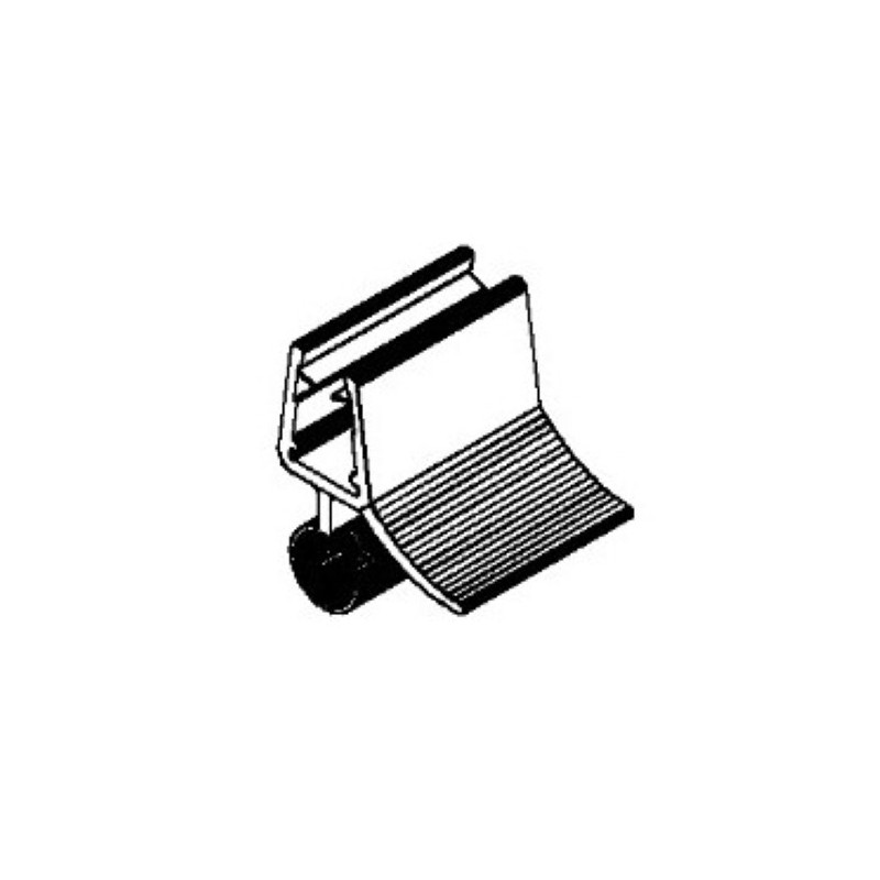 Spodný silikónový tesniaci profil "s balónikom", na sklo 6-8mm, dĺžka 1 bm