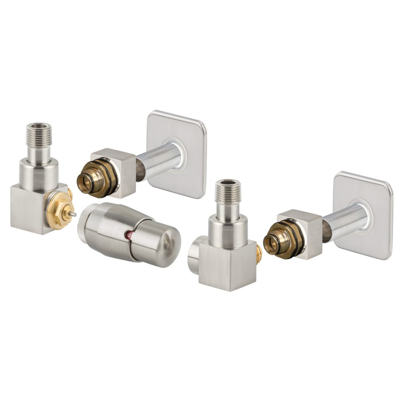 Připojovací ventil CUBE-SET (Z2) kompletní sada pro radiátory, s termostatickou hlavicí