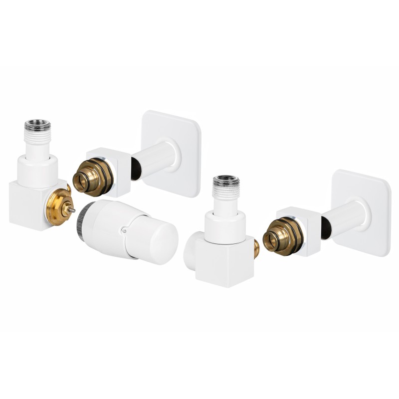 Připojovací ventil CUBE-SET (Z2) kompletní sada pro radiátory, s termostatickou hlavicí