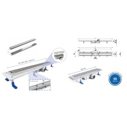 Odtokový žlab STANDARDline 2v1 (vložení dlažby)