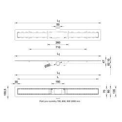 Odtokový žlab STANDARDline BLACK 2v1 (vložení dlažby)