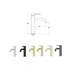 Stojánková umyvadlová baterie VEO II grafitová