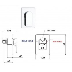 Podomítková sprchová baterie ARNO 30