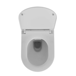 Závěsné WC TIBERA RIMLESS, se sedátkem Soft-close, přiznaná montáž