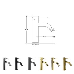 Bidetová stojanková batéria VEO zlatá brúsená