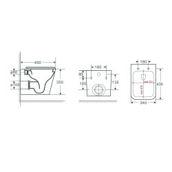 WC doska ORLO FLAT soft-close hranatá