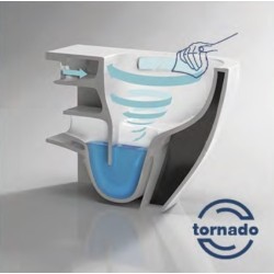 Kombi WC RUBIKON TORNADO so sedadlom Soft-close, zadný odpad