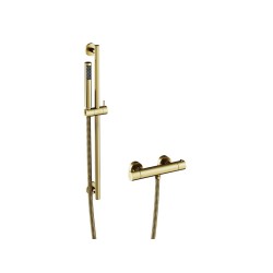 Nástěnný termostatický sprchový set VEO zlatá brúsená