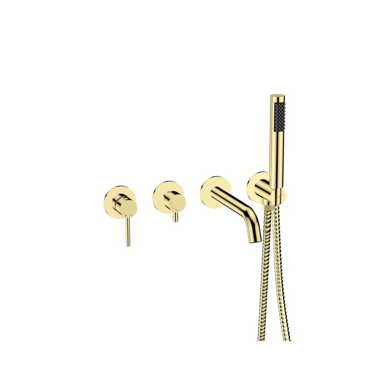 Podomítkový 4-otvorový vanový set VEO zlatá lesklá