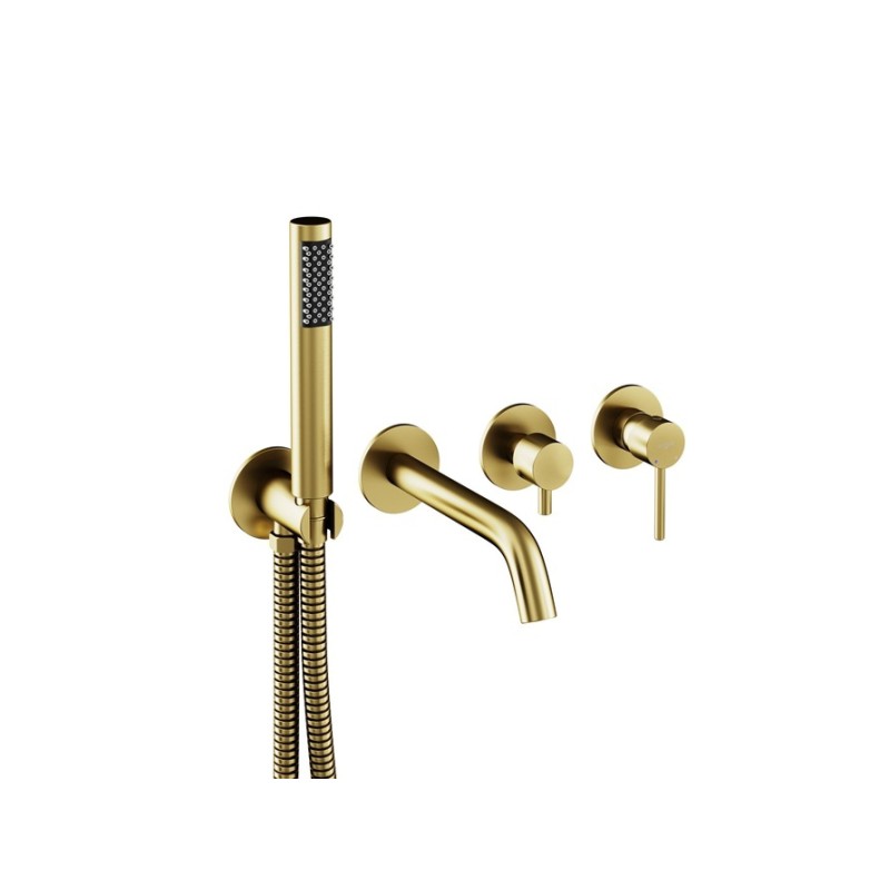 Podomietkový 4-otvorový vaňový set VEO zlatá brúsená