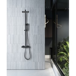 Sprchová nástenná sada s termostatickou batériou PONTOS 250 BLACK