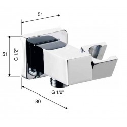 Vývod ze stěny s držákem sprchy RE337S