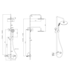 Termostatická baterie s příslušenstvím RIVER