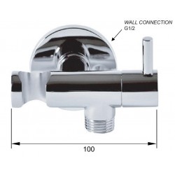 Vývod ze stěny s držákem sprchy BARE336L