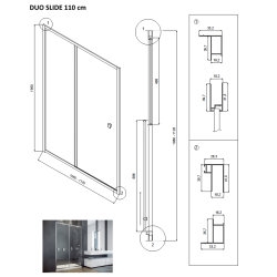 Sprchové dveře DUO SLIDE BLACK