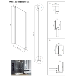 Boční panel DUO SLIDE BLACK