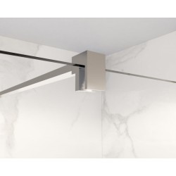 Walk-in bezdverový a bezbariérový sprchový kút LAGOS CHROM NEW 200 cm