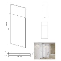 Walk-in sprchový kout ICON CHROM