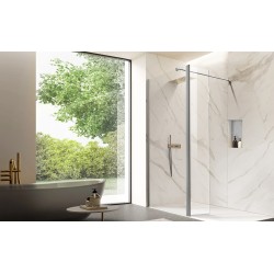 Walk-in bezdvéřový a bezbariérový sprchový kout LAGOS CHROM NEW 200 cm