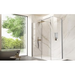 Walk-in bezdverový a bezbariérový sprchový kút LAGOS CHROM NEW 200 cm