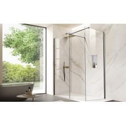 Walk-in bezdvéřový a bezbariérový sprchový kout LAGOS GRAFIT NEW 200