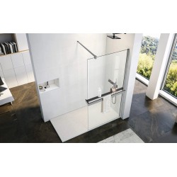 Walk-in bezdvéřový a bezbariérový sprchový kout LAGOS GRAFIT NEW 200