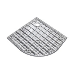 Štvrťkruhová sprchová vanička VEXO MARBLE - biela