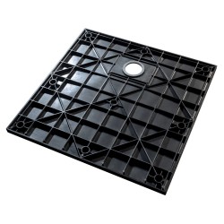 Štvorcová sprchová vanička VEXO - čierna