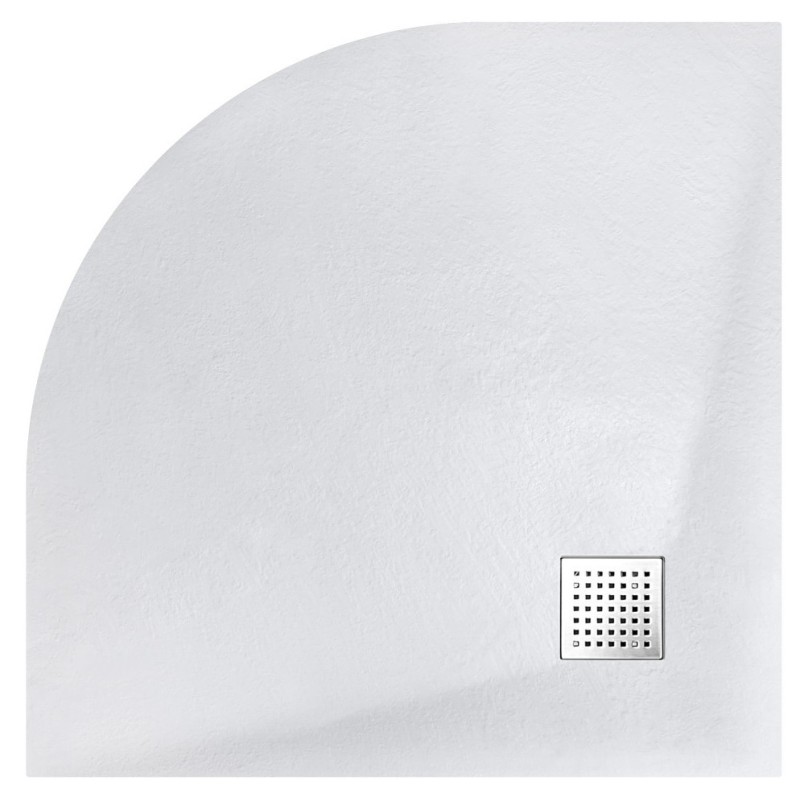 Štvrťkruhová sprchová vanička VEXO - biela