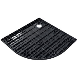 Čtvrtkruhová sprchová vanička VEXO - černá